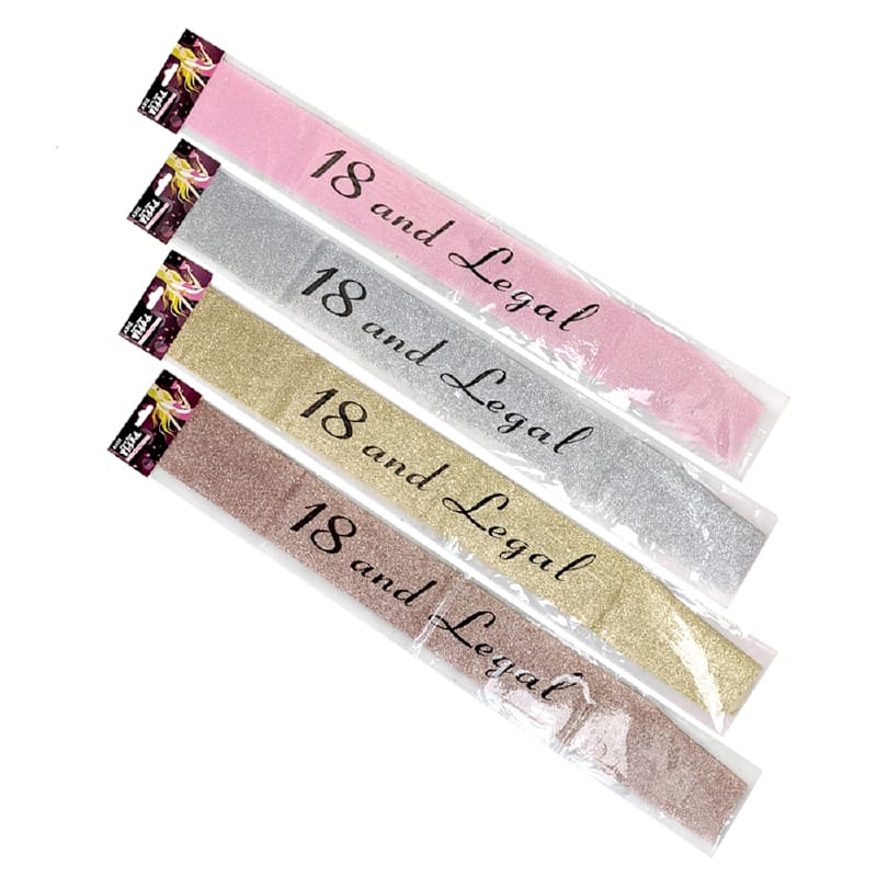 18 and Legal Birthday Sash