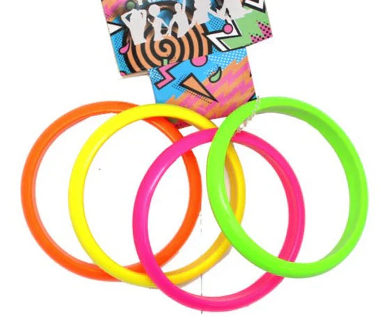 80's Neon Coloured Bangles (Pack of 4)