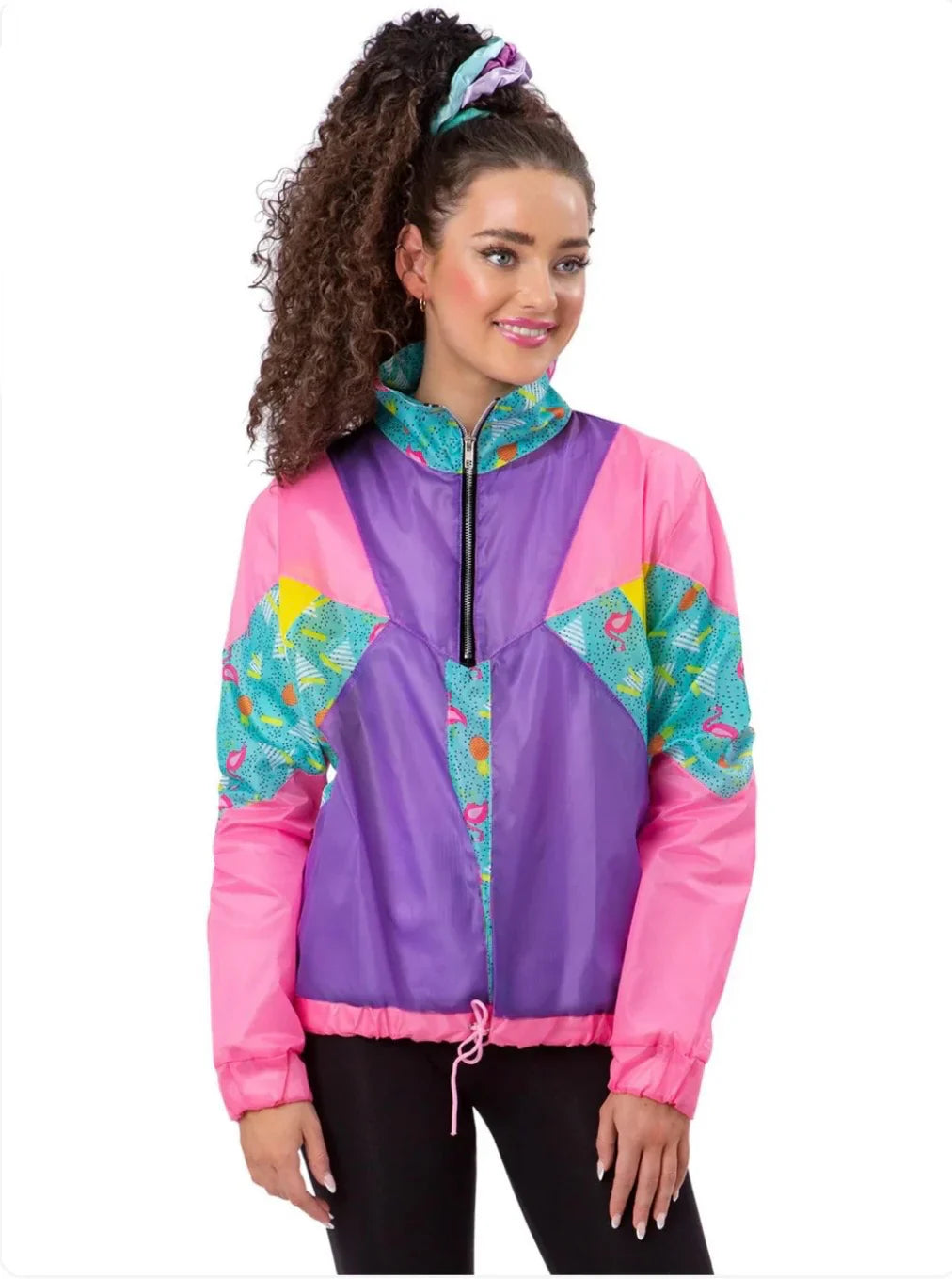 80s Pastel Windbreaker Jacket - Adult - M