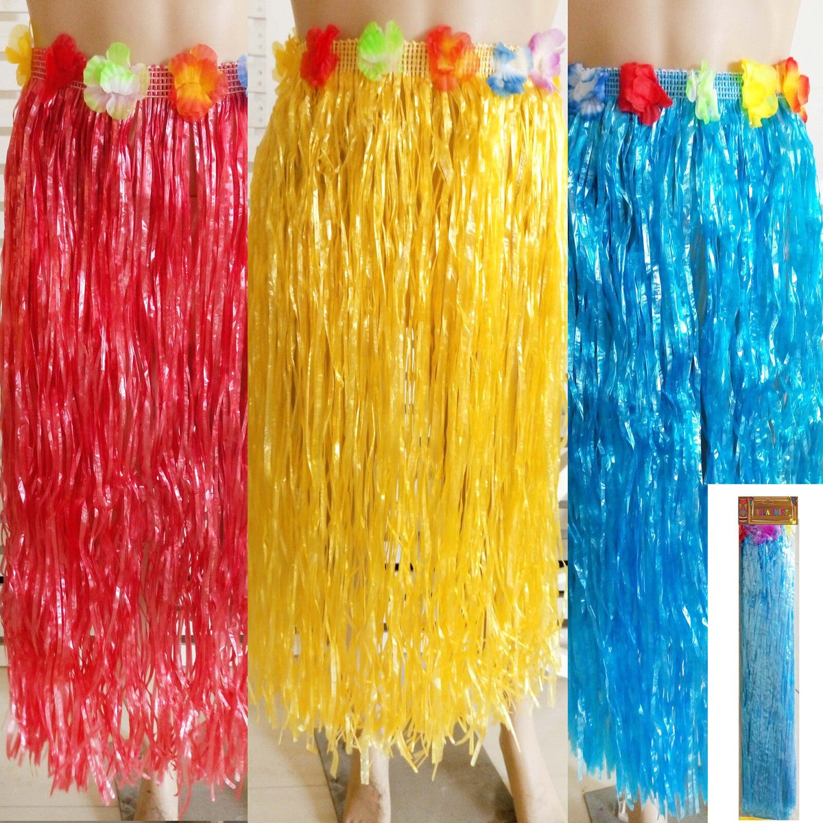 Assorted Colours Hula Skirt Adult