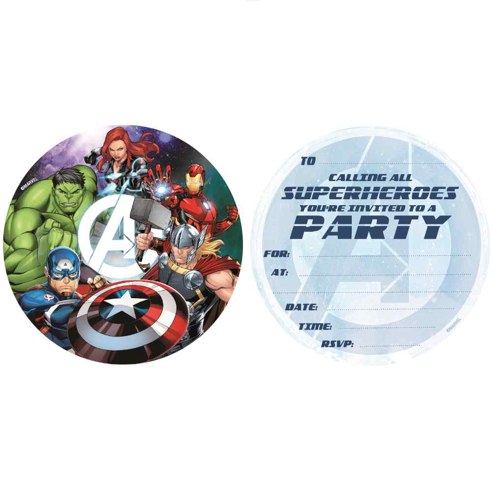 Avengers Party Invitations