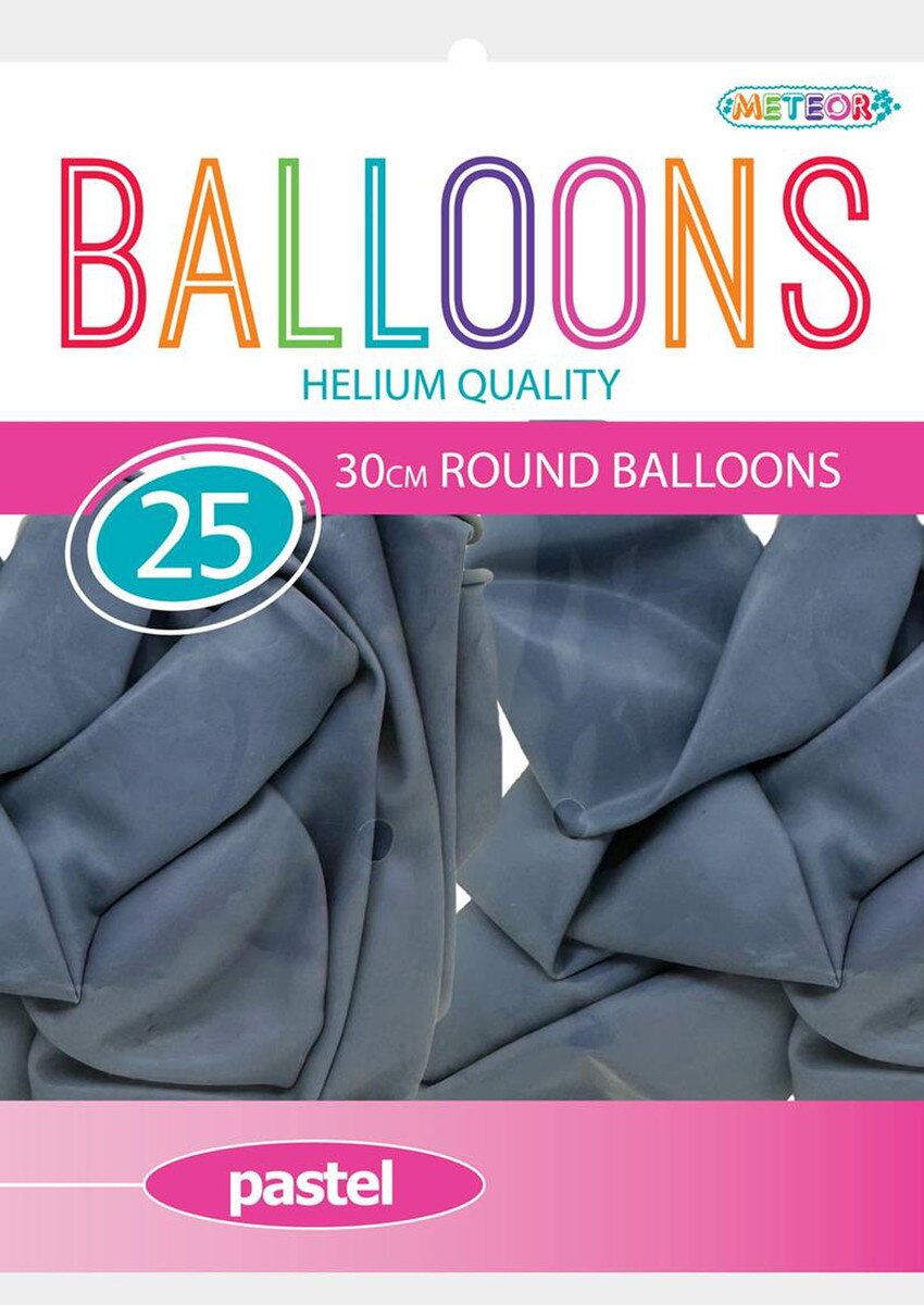 Balloons - Pastel Macaron Grey (Pk 25)