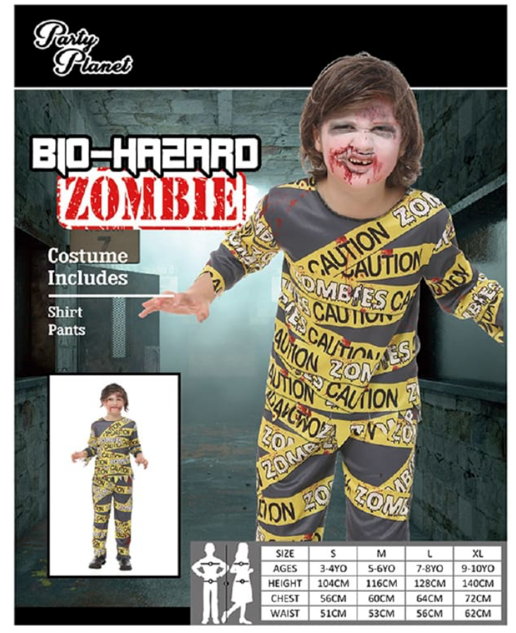Bio-Hazard Zombie Boy - Child - L