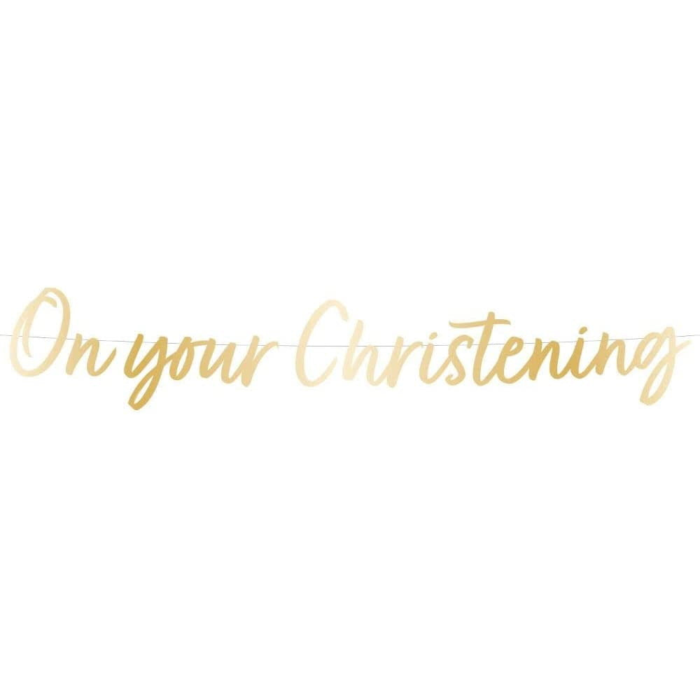 Botanical Christening Letter Banner