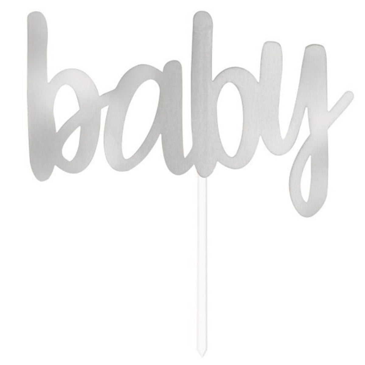 Cake Topper Baby Silver