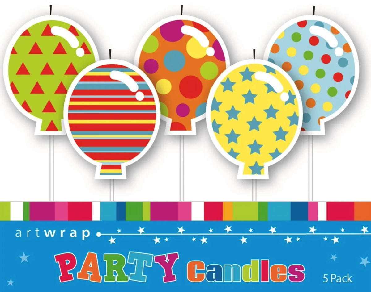 Candle - Multi-Colour Balloon (Pk5)