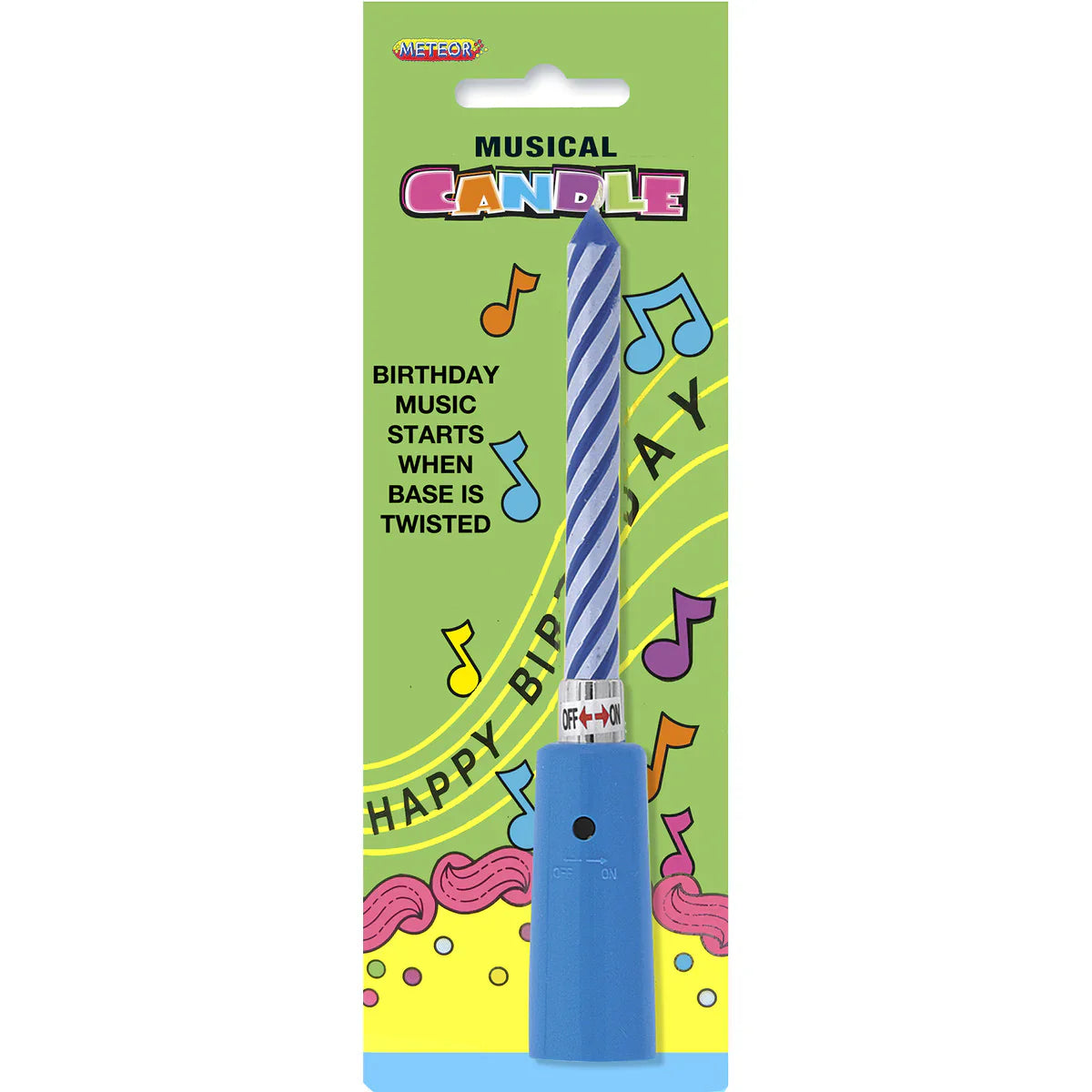 Candle - Musical Birthday Blue