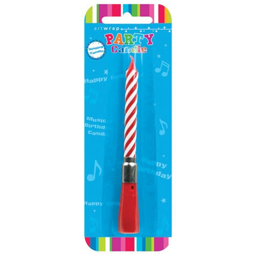 Candle - Musical Birthday Red