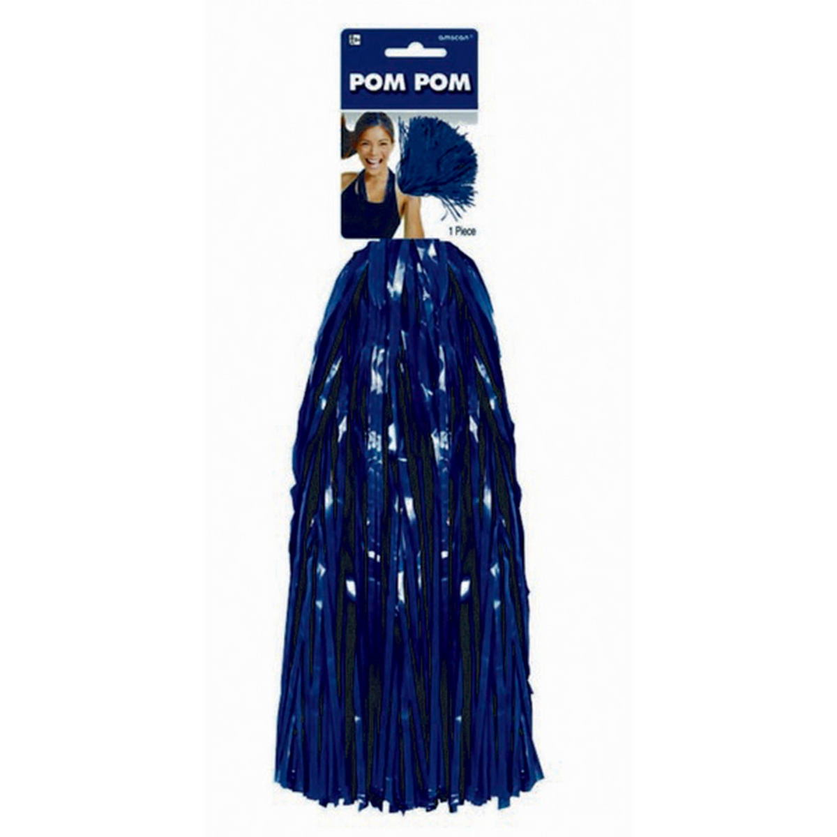 Cheerleader Pom Poms (2 Pack ) Navy Metallic