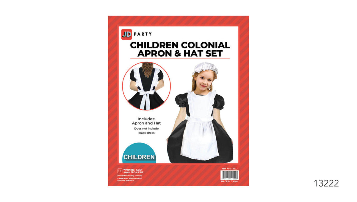 Colonial Apron and Hat Set - Child