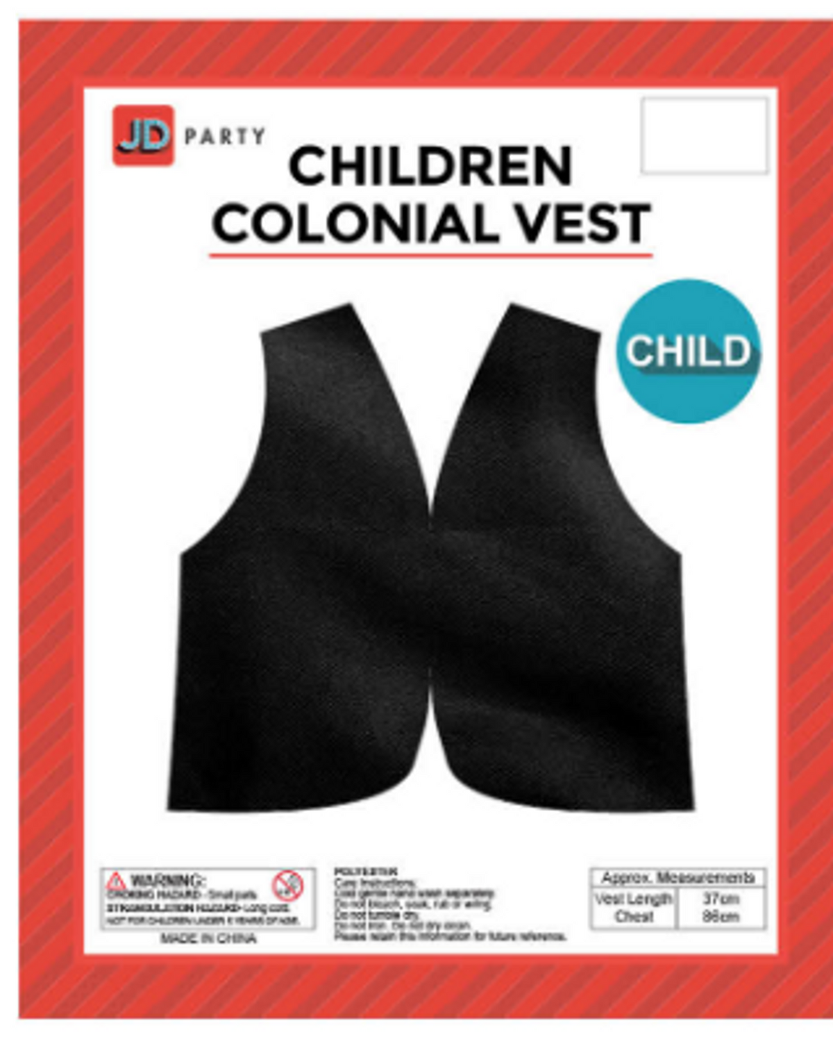 Colonial Vest Black - Child