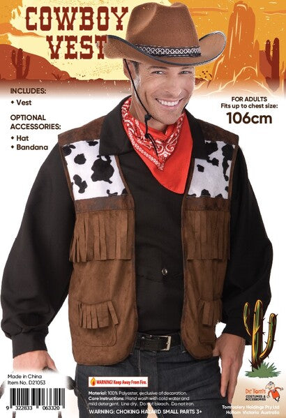 Cowboy Vest - Adult - STD