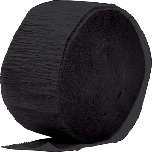 Crepe Paper Streamer - Black