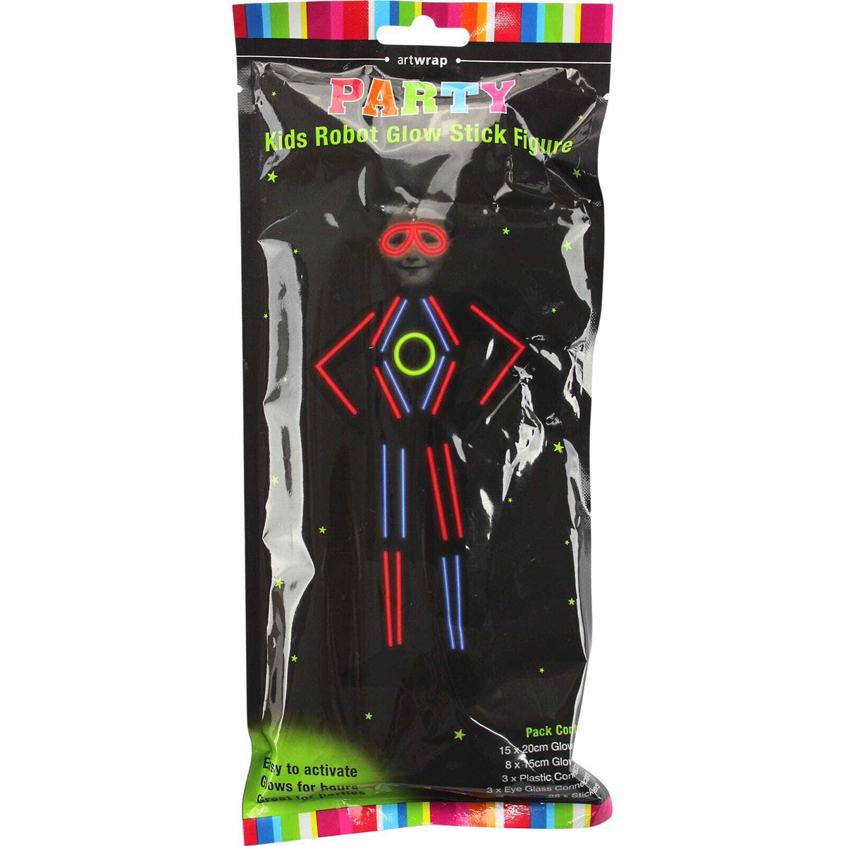 Glow Robot Stick Figure