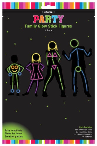 Glow Stick Family (Pk 4, 220 PCS)