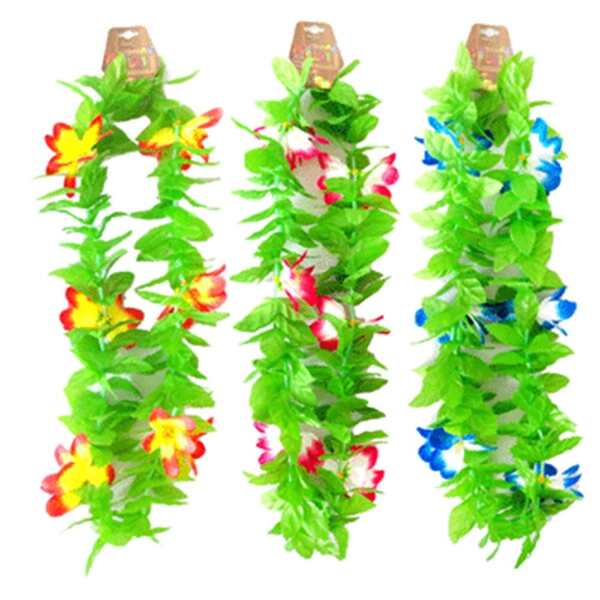 Green Leaf & Flower Lei