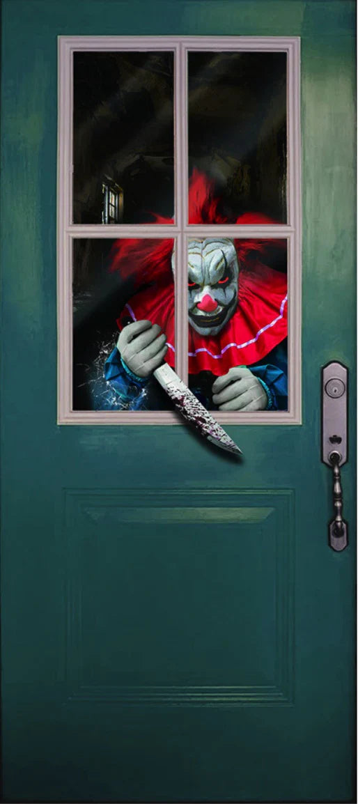 Hanging Door Cover - Scary Clown