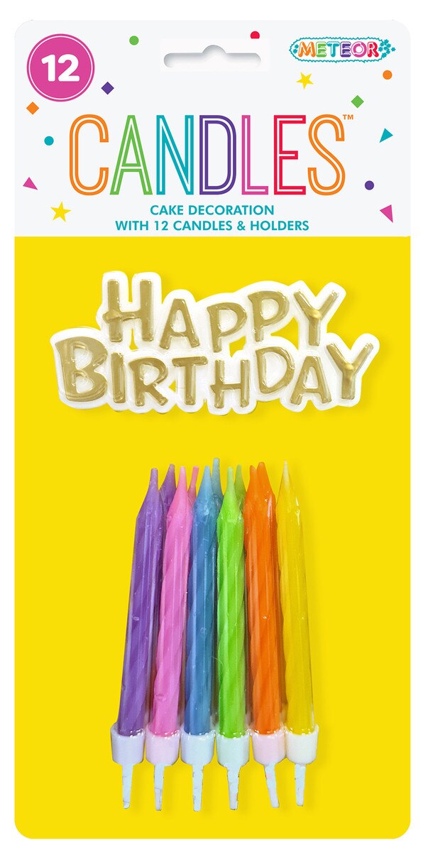Happy Birthday Candles 12 Pack