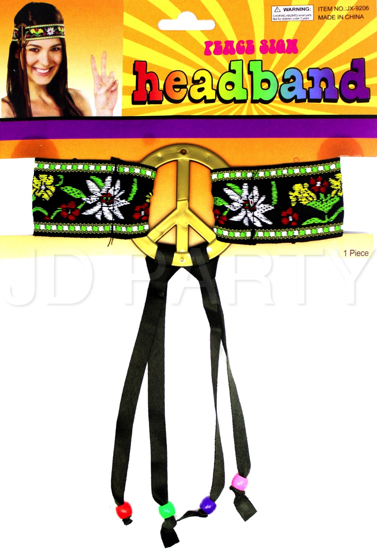 Hippie Peace Sign Headband