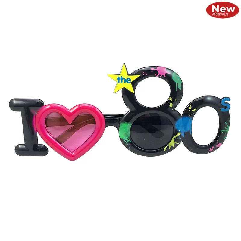 I Love The 80s Novelty Party Glasses