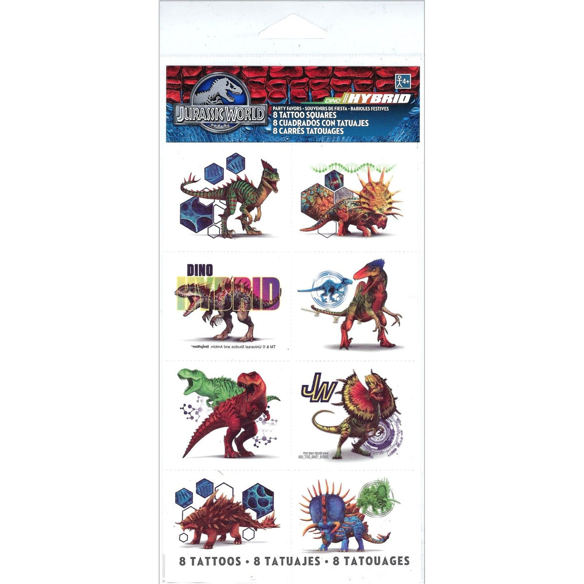 Jurassic World Tattoo Favours