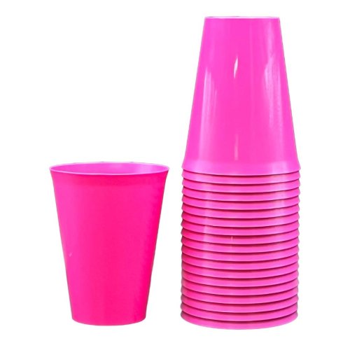 Magenta Plastic Cups 285ml Pk20