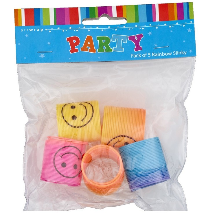 Party Favours - Rainbow Slinky (Pk 5)