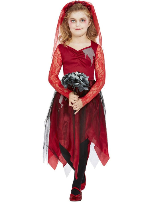 Red Graveyard Bride Costume - Child - S