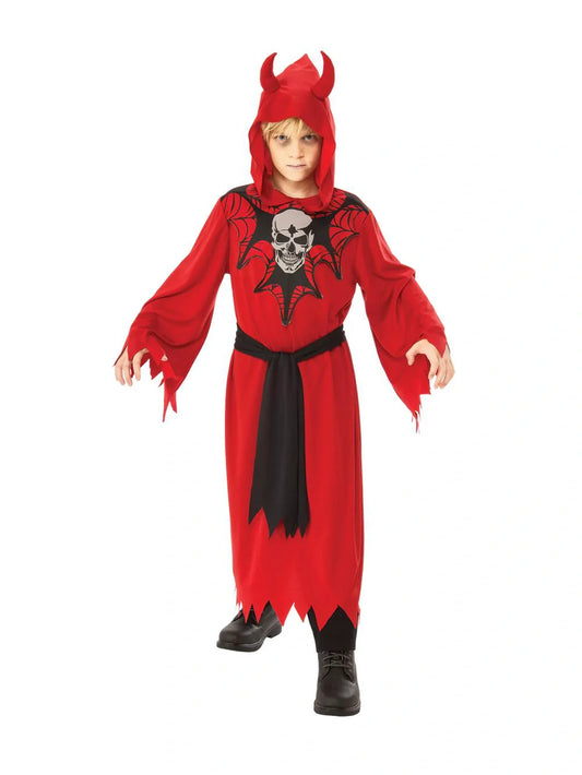 Red Skeleton Devil Robe Costume - Child - M