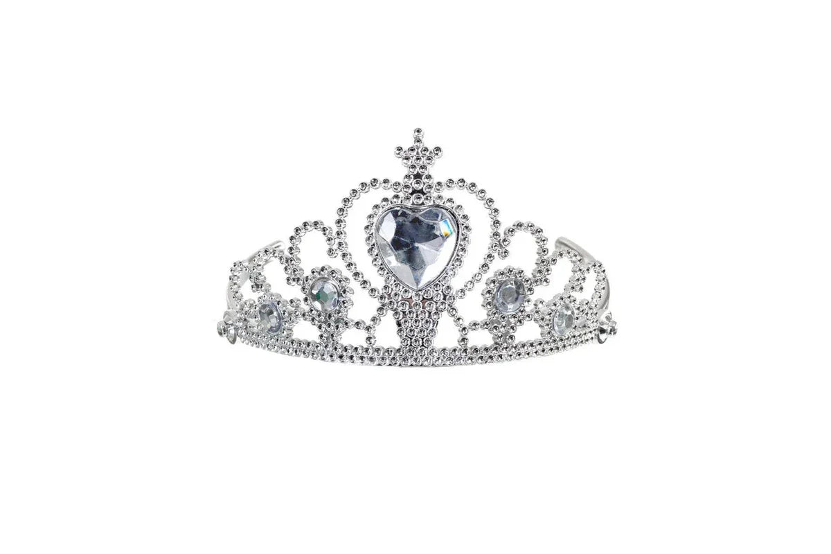 Silver Heart Tiara Costume Accessory