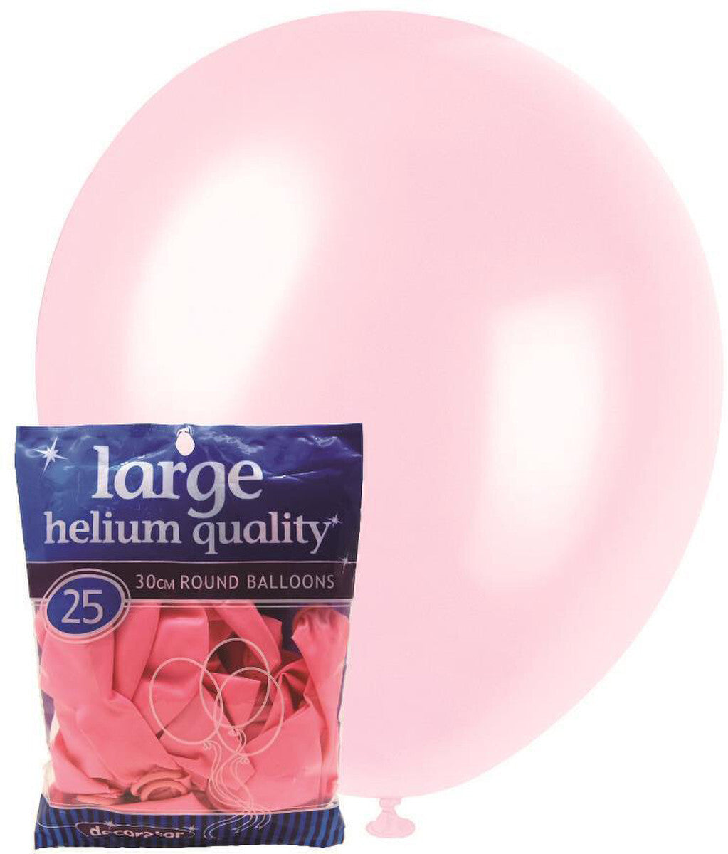 Standard Latex Balloons 25 Pack Baby Pink