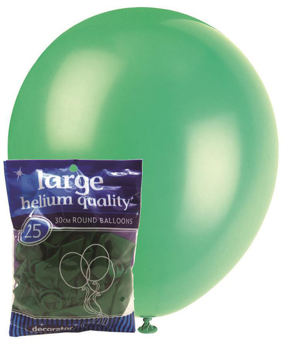 Standard Latex Balloons 25 Pack Green