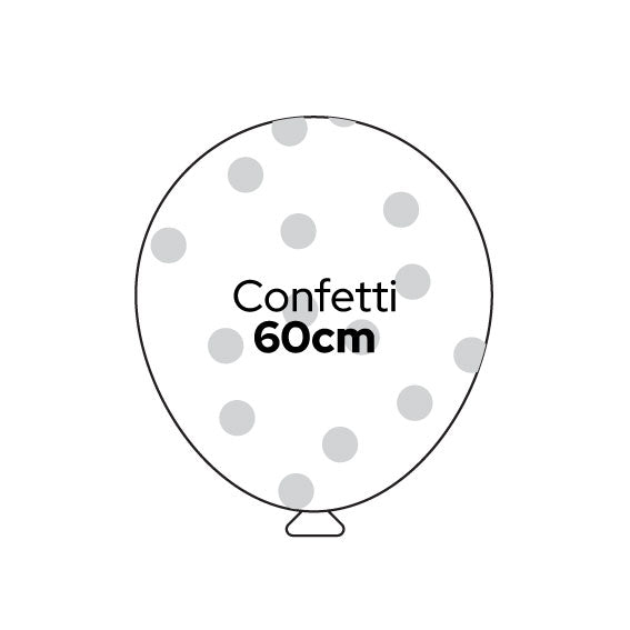 Confetti Helium Latex Balloon 60cm