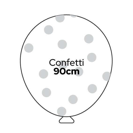 Confetti Helium Latex Balloon 90cm