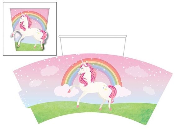 Unicorn Paper Cup Sleeves