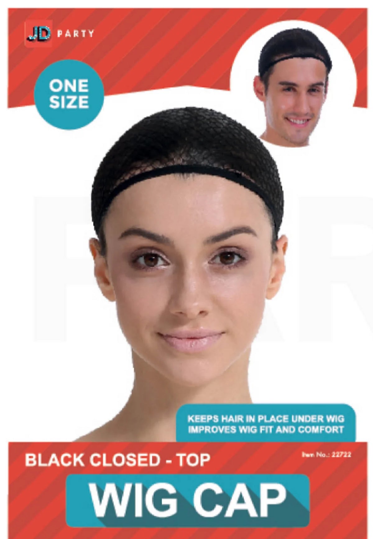 Wig Cap Closed Top - Black