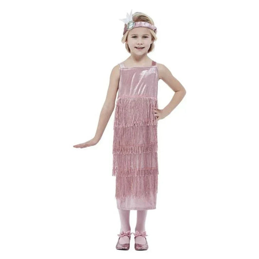 1920s Pink Flapper Girls Costume - Child - L