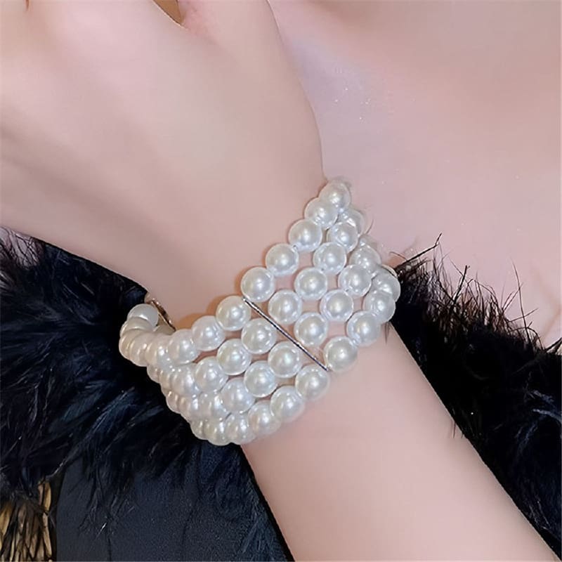 1920s White Beaded Bracelet