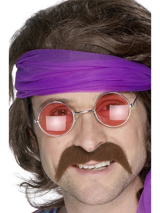 1970s Brown Moustache Costume Accessory
