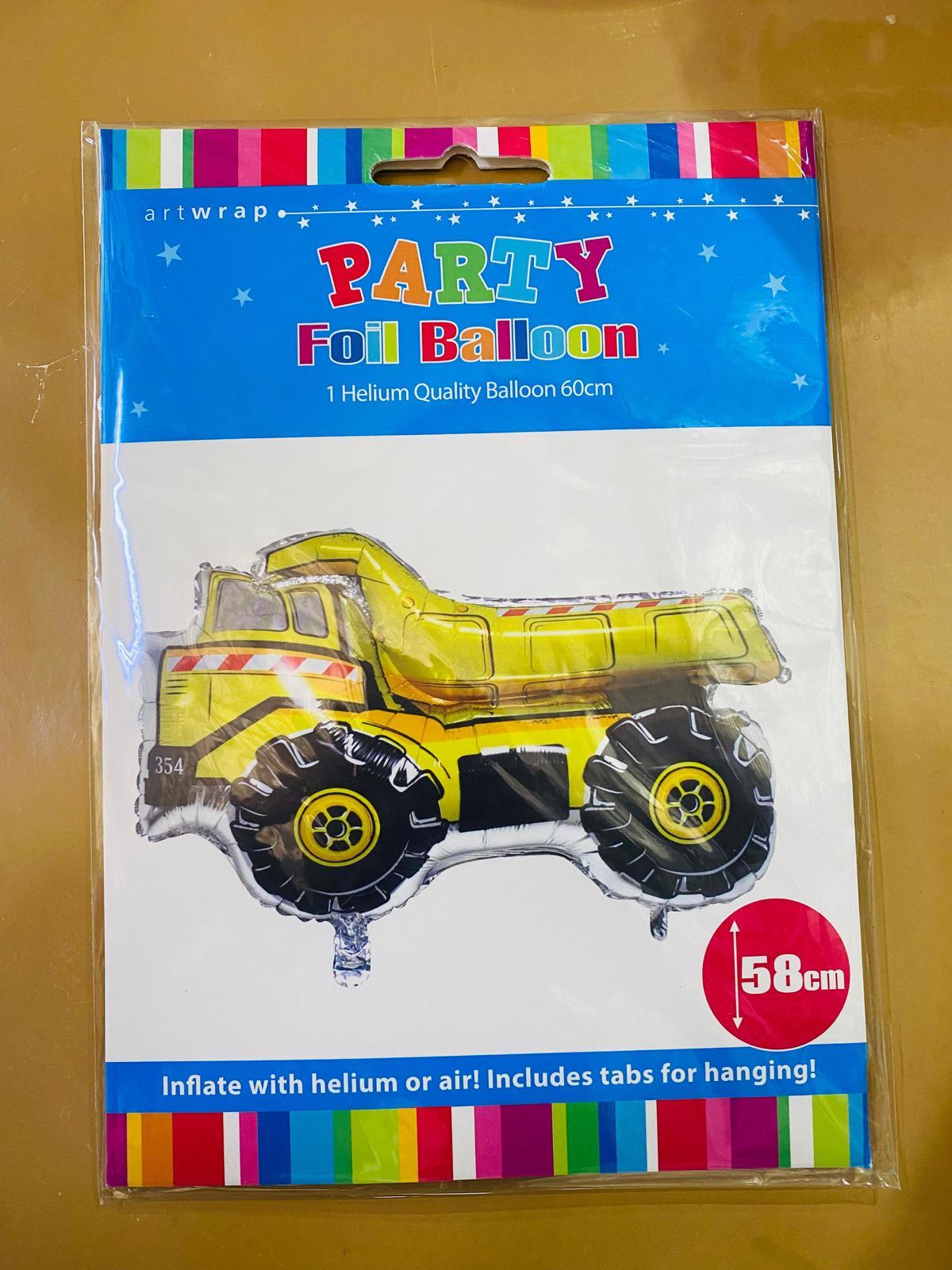 1pk Foil Truck Balloon 58cm