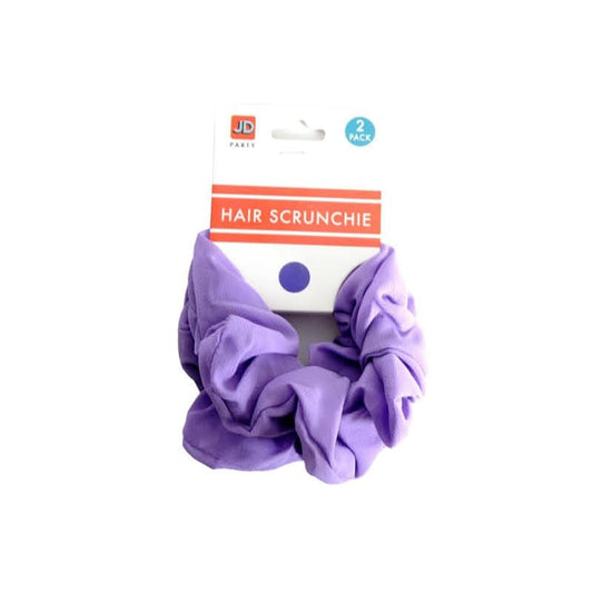 2pk 80s Fluro Hair Scrunchies - Purple