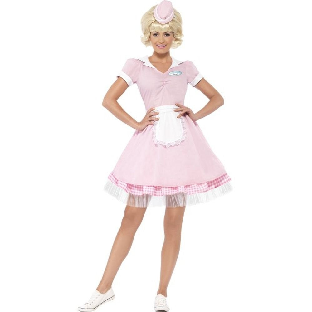 50s Diner Girl Costume - Adult - L