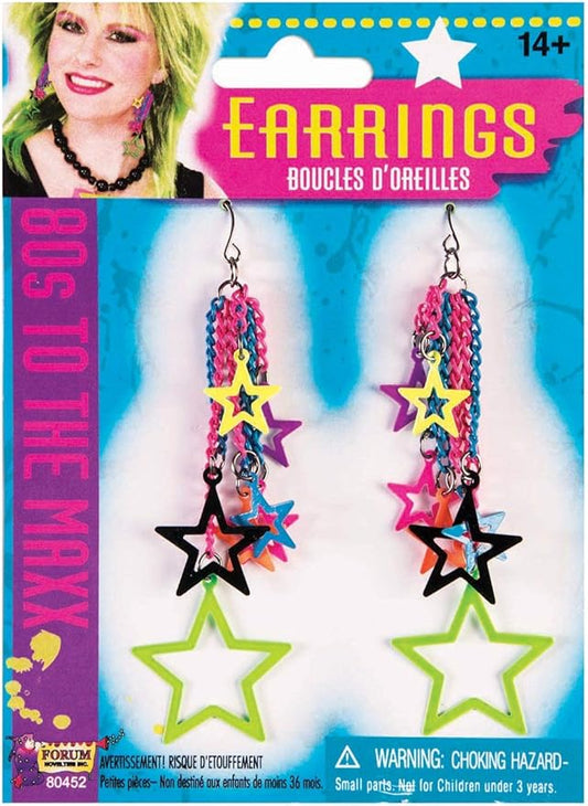 80s Neon Costume Earrings