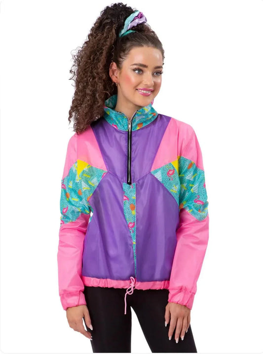 80s Pastel Windbreaker Jacket - Adult - M