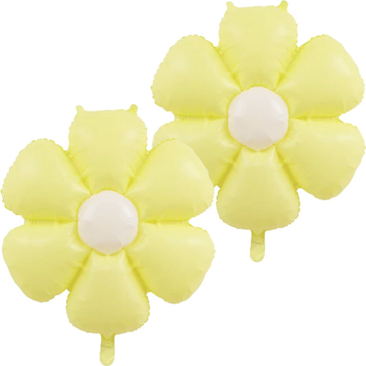 Air-Filled Yellow Daisy Balloons 2 Pack
