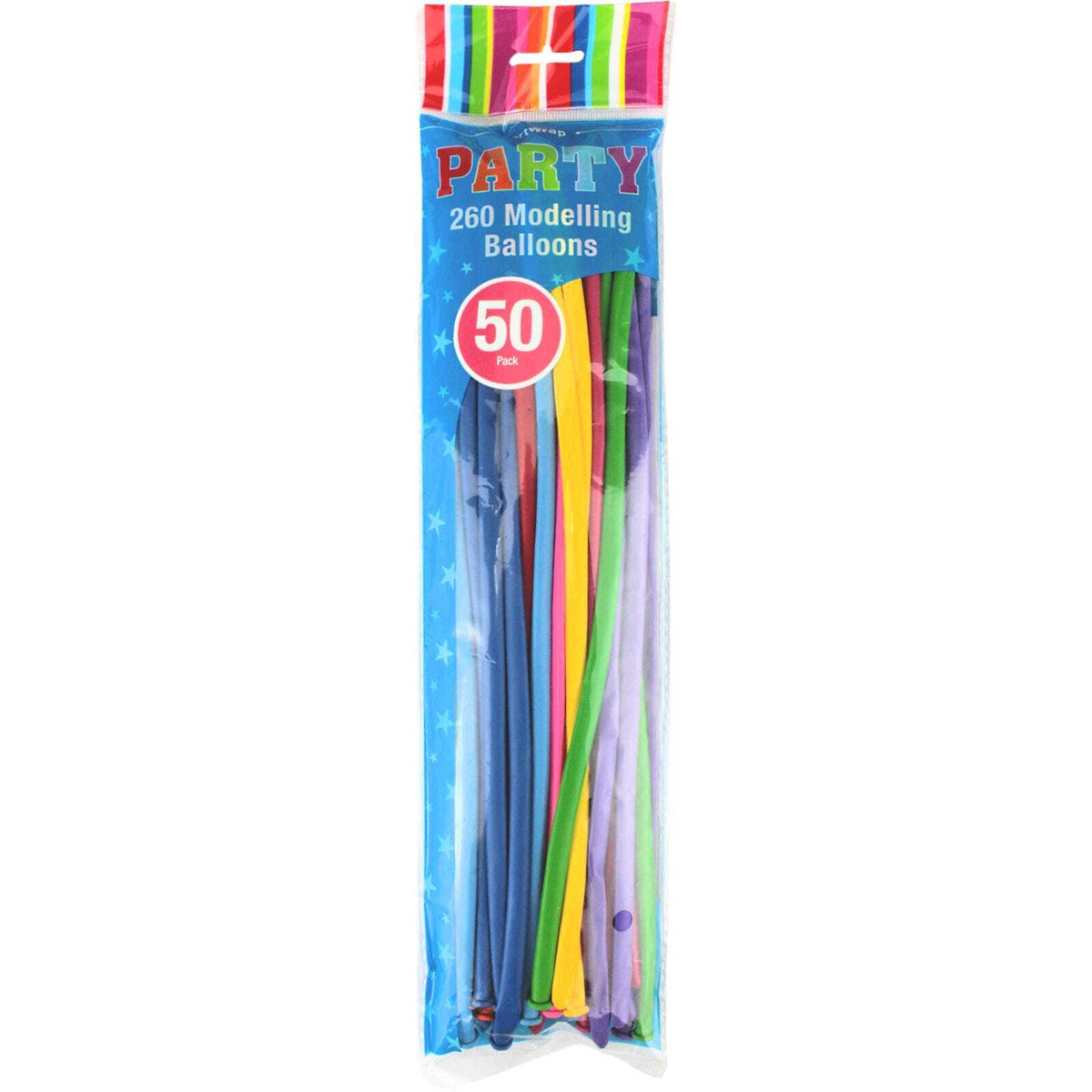 Balloons - 260 Modelling Assorsted Colours (Pk 50)
