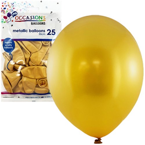 Balloons - Alpen Metallic Gold (Pk 25)