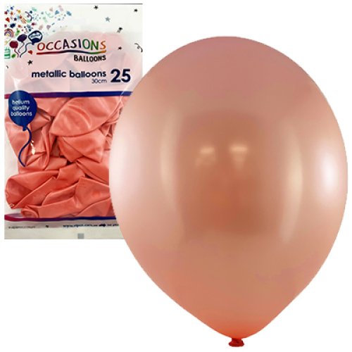 Balloons - Alpen Metallic Rose Gold (Pk 25)