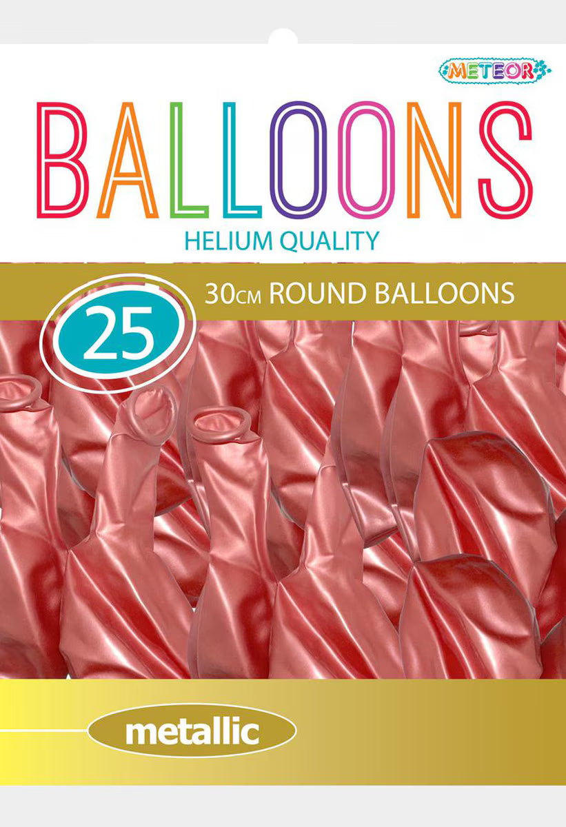 Balloons - Metallic Rose Gold (Pk 25)