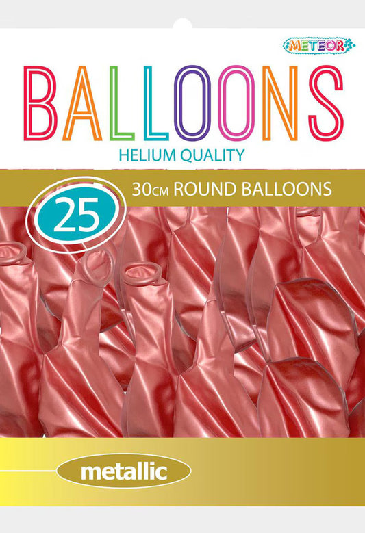 Balloons - Metallic Rose Gold (Pk 25)
